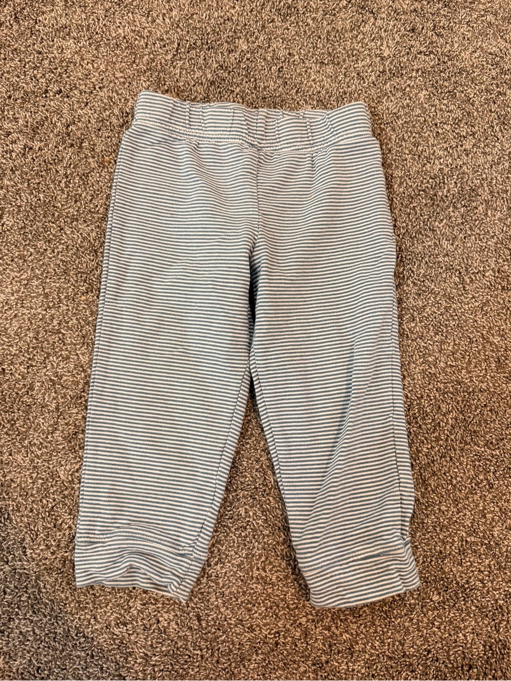 Carter's Blue & White Striped Baby Leggings